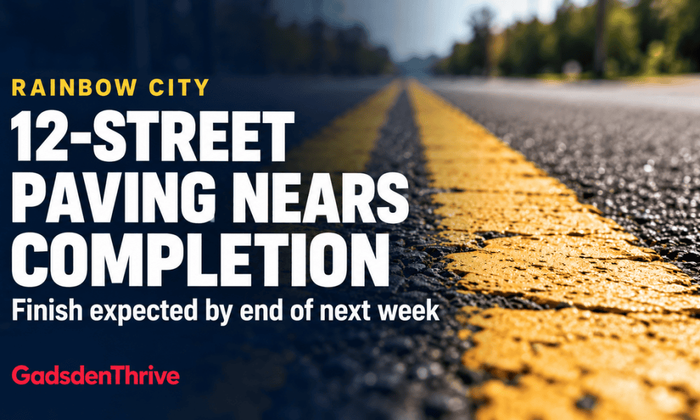 Rainbow City’s 12-street paving job should wrap up by the end of next week